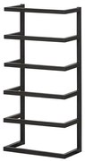 Κρεμάστρα Πετσετών Επιτοίχια Carre 5 Θέσεων 24x12x48cm Black Sealskin Μέταλλο