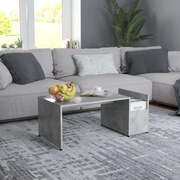 Τραπεζάκι Σαλονιού Γκρι Σκυροδέματος 90x45x35 εκ. Επεξ. Ξύλο 802925