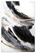 Πίνακας σε καμβά Golden And Silver Reflections&quot; Megapap ψηφιακής εκτύπωσης 50x75x3εκ.&quot;
