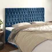 vidaXL Κεφαλάρια Κρεβατιού 4 τεμ.Σκούρο Μπλε 90x7x78/88 εκ. Βελούδινο