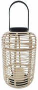 Φανάρι Με Κερί Led 00.06.61158 24,5x41,5cm Natural Rattan