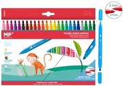 MP σετ χρωματιστών μαρκαδόρων με διπλή μύτη 2.1 &amp; 3.7mm PP862, 24τμχ