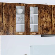 vidaXL Κρεμαστό ντουλάπι με πόρτα Riga Καπνιστό Δρύς 80 x 31 x 80 εκ.