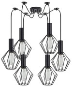 Φωτιστικό Οροφής Adept Tube 77-8527 65x65x300cm 6xE27 60W Black Homelighting