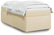 Κρεβάτι Boxspring με Στρώμα Κρεμ 90x190 εκ.Υφασμάτινο