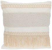 Διακοσμητικό Μαξιλάρι Υφασμάτινο Polycotton Μπεζ-Εκρού 42x42εκ. iliadis 90217