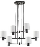 Φωτιστικό Οροφής  SE21-BL-100-SH1 ADEPT BLACK PENDANT WHITE SHADE+ - 51W - 100W - 77-8295