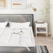 vidaXL Προστατευτικό στρώματος Λευκό 140x220 εκ.