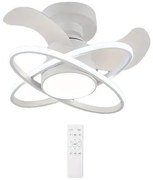 POWERTECH ανεμιστήρας οροφής HLL-0177 με LED φως, 96W, Φ60x28cm, λευκός