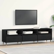 vidaXL Ντουλάπα τηλεόρασης Μαύρο Δρυς 150x30x44,5 εκ Κατασκευασμένο ξύλο