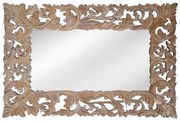 Artekko Mirroki Ξύλινος Καφέ Πατίνα Σκαλιστός Καθρέπτης Τοίχου (150x100)cm