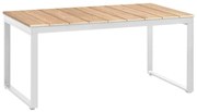 Τραπέζι Κήπου Poseidon 0237381 150x82x75cm White - Natural