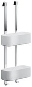 Geesa 8902 Inox White Matt Κρεμαστή Σπογγοθήκη - Μπουκαλοθήκη 25 x 11,5 x 8 cm