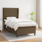 ΚΡΕΒΑΤΙ BOXSPRING ΜΕ ΣΤΡΩΜΑ ΣΚΟΥΡΟ ΚΑΦΕ 80X200 ΕΚ. ΥΦΑΣΜΑΤΙΝΟ 3128080