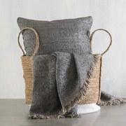 Ριχτάρι Rowen Grey Ρυθμός Τετραθέσιο 180x330cm Chenille,Cotton,Polyester
