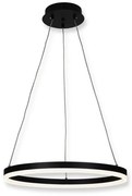 Κρεμαστό Φωτιστικό Οροφής D88059/1 Ακρυλικό LED 3000K-6000K Sunlight-D88059/1-BK-Μαύρο D88059/1-BK