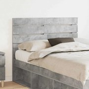 vidaXL Κεφαλάρι με κεφαλάρι Σκυρόδεμα Γκρι 135 cm Επεξεργασμένο ξύλο