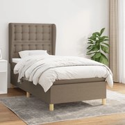 ΚΡΕΒΑΤΙ BOXSPRING ΜΕ ΣΤΡΩΜΑ TAUPE 90X190 ΕΚ.ΥΦΑΣΜΑΤΙΝΟ 3128809