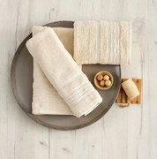 Σετ Πετσέτες 3τμχ Βαμβακερές Evelyn Cream Sb home
