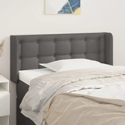 Κεφαλάρι με Πτερύγια Γκρι 103x16x78/88 εκ. Συνθετικό Δέρμα 3118856