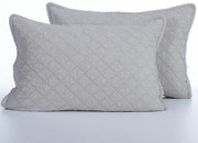 Ζεύγος Μαξιλαροθήκες Καπιτονέ (52x72) Nef-Nef Homeware Serenity Bruno Silver