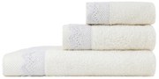 Πετσέτες Μπάνιου (Σετ 3τμχ) Nima Demur Off White 480gsm