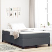 vidaXL Κρεβάτι Σκελετός Σκούρο Γκρι 120x190 εκ. Υφασμάτινο Κόρντουρα