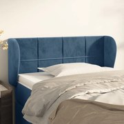 Κεφαλάρι με Πτερύγια Σκούρο Μπλε 93x23x78/88 εκ. Βελούδινο 3117184