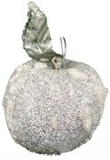 Χριστουγεννιάτικο Στολίδι Μήλο Glase 7cm Silver g11130