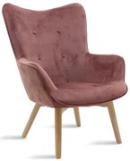 Πολυθρόνα Kido βελούδο χρώμα σάπιο μήλο 72x75x99 εκ.