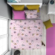 Παπλωματοθήκη Παιδική Sweet Dreams 550 Pink DimCol Μονό 160x240cm 100% Βαμβάκι