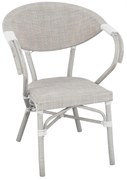 Καρέκλα - Πολυθρόνα CLAY C5108 Αλουμινίου Bamboo Look Γκρί Πατίνα με Textline 57x57x83 εκ. 57x57x83 εκ.