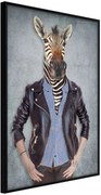 Αφίσα - Animal Alter Ego: Zebra - 40x60 - Μαύρο - Χωρίς πασπαρτού