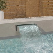 vidaXL Καταρράκτης 60 x 34 x 14 εκ. από Ανοξείδωτο Ατσάλι 304 με LED