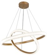 Κρεμαστό φωτιστικό LED 60W 3CCT (by switch on base) σε χρώμιο D:60cm (6102-Golden) - 6102-Golden