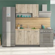 Σύνθεση Κουζίνας Carpi 110x48x90cm Grey craft - GRA429