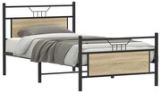 vidaXL Πλαίσιο Κρεβατιού Χωρ. Στρώμα Sonoma Δρυς 100x200εκ Επ. Ξύλο
