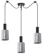 Φωτιστικό Οροφής  SE21-BL-4-BL3-GL1 ADEPT TUBE Black Pendant Smoked Glass+ - 51W - 100W - 77-8485