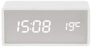 Ρολόι Επιτραπέζιο - Ξυπνητήρι Mirror LED KA5879WH 15x4,5x7cm White Karlsson Wood