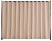 VEVOR Room Divider Portable Panel Room Divider with Wheels Privacy Screen Brown