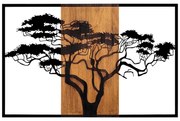 Intrahome Διακοσμητικό τοίχου Leroun Intrahome ξύλο πεύκου σε φυσική απόχρωση με μαύρο μέταλλο 90x3x58εκ | SKU: INTRAPA-182112710