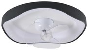 Ανεμιστήρας Οροφής Μαύρος D50xH20cm  Κινούμενη Κεφαλή Led 30w 3 Colors Dimmer Control CFC 9509 BK# ARlight 0334010