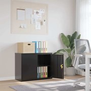 vidaXL Αρχειοθήκη Μαύρη 90 x 40 x 70 εκ. από Ατσάλι