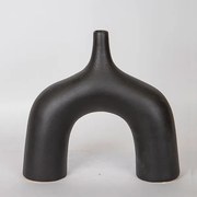 Βάζο Κεραμικό Μαύρο 34x10x33εκ. ESTHETI 752-20140