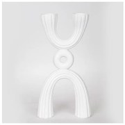 Κηροπήγιο Πολυρεζίν Λευκό 17x5.5x32.5cm 752-26014 Estheti-752-26014-Λευκό 752-26014