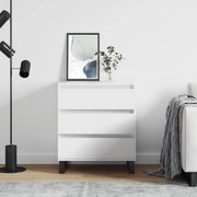 Συρταριέρα Λευκή 60 x 35 x 70 εκ. από Επεξεργασμένο Ξύλο