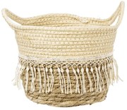 Καλάθι Διακοσμητικό Mykonos 20278 Φ18x15cm Natural GloboStar Seagrass