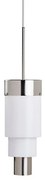 Κρεμαστό Φωτιστικό Οροφής LED 16W Dimmable Γυαλί Ασημί Μέταλλο A-spire Ebb&amp;Flow-LA102010-Λευκό LA102010