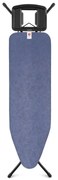 Τραπέζι σιδερώματος Brabantia B 1008299, 124x38 cm, 7 θέσεις ρύθμισης, Μεγάλη θήκη σίδερου, Μπλε