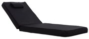 Μαξιλάρι Ξαπλώστρας Textilene 600gr/m2 2x1 SifnoΜαύρο 194x70x11 εκ.